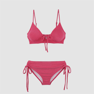 2024 New Split High Waist Swimsuit Women's Belly Covering Slimming Beach Holiday Hot Spring Swimsuit Women [a generation of hair]]