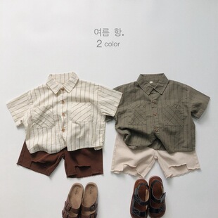 Vintage Wash Shorts Summer Children's Korean-style Irregular Cut-off Mid-length Pants for Boys and Girls Western Style Casual All-match Mid-length Pants