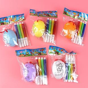 diy hand-painted egg suit student hand-made painting coloring simulation egg shell creative toy small gift