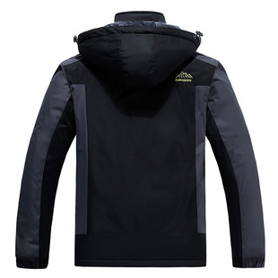 Outdoor Winter Large Size Charge Clothes Men's Fleece-Lined Thickened Warm-Keeping Plus Fertilizer Plus Windproof and Rainproof Mountaineering Suit for Middle-aged and Elderly