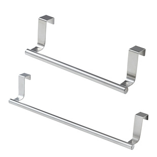 Customized Door-Back Towel Rack Without Punching Bathroom Toilet Cabinet Stainless Steel Towel Rack Horizontal Bar Rag Hanger