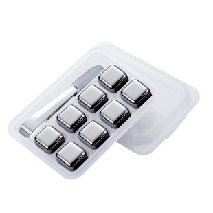 Stainless Steel Ice Block Reusable Household 304 Food Grade Material Bar Clearing Bar Stainless Steel Wine Utensils Ice Granules