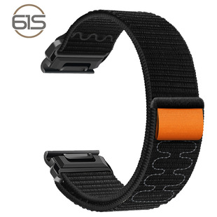 61S for Garmin Jiaming Velcro Strap Fenix8/567Xpro Loop Back Nylon Quick-release Strap 965