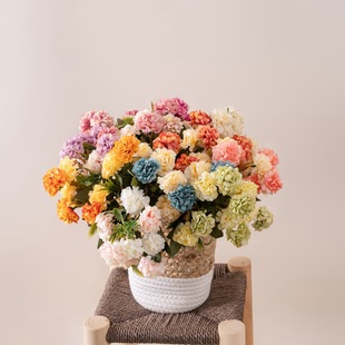 Small flower chrysanthemum artificial flower factory home decoration wedding holding flower wall plant wall fake flower MW55502