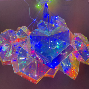 Cross-border PVC Star Light String with Laser Props Christmas Holiday Outdoor Atmosphere Decoration Accessories