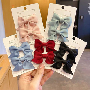 2022 new children's bow clip Princess hairpin baby broken hair clip girl's cute hair accessories duckbill clip