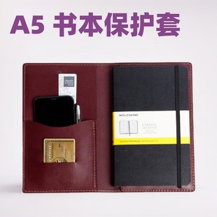 European and American hot sale business leather notepad leather case with storage mobile phone card book protective case gift wholesale