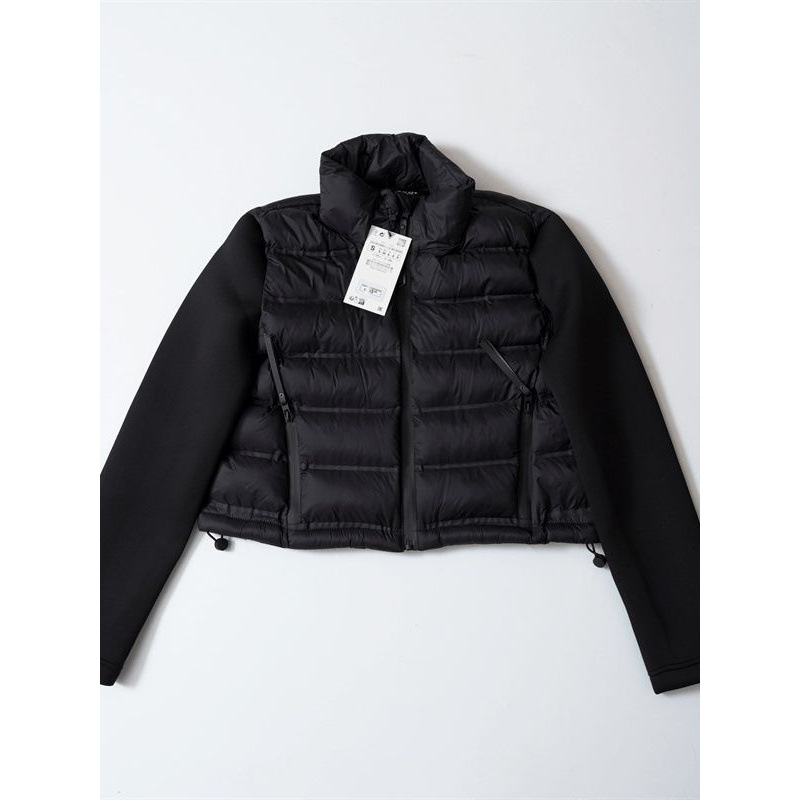 Foreign Trade 2024 Black New Women's Zipper Stand Collar Casual Splicing Long-Sleeved Cotton Jacket Top Women 6Ns005