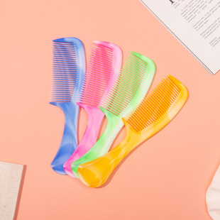 Factory wholesale store plastic hair comb ladies hair candy color portable comb anti-static shape tooth comb