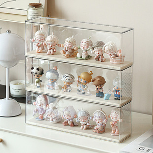 Bubble Mart Pure Color Blind Box Storage Display Rack Acrylic Display Box Dust-proof Cabinet Handmade Desktop Storage Box