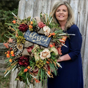 Independent Station Fall Cheetah Wreath-Year Round Wreath Leopard Print Wreath Autum Garland