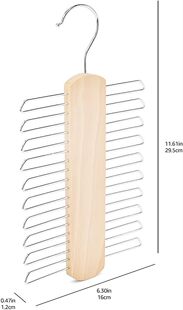 Bimachi Belt Storage Artifact Household Solid Wood Multifunctional Hanger Hook Belt Silk Scarf Tie Belt Bow Tie Rack