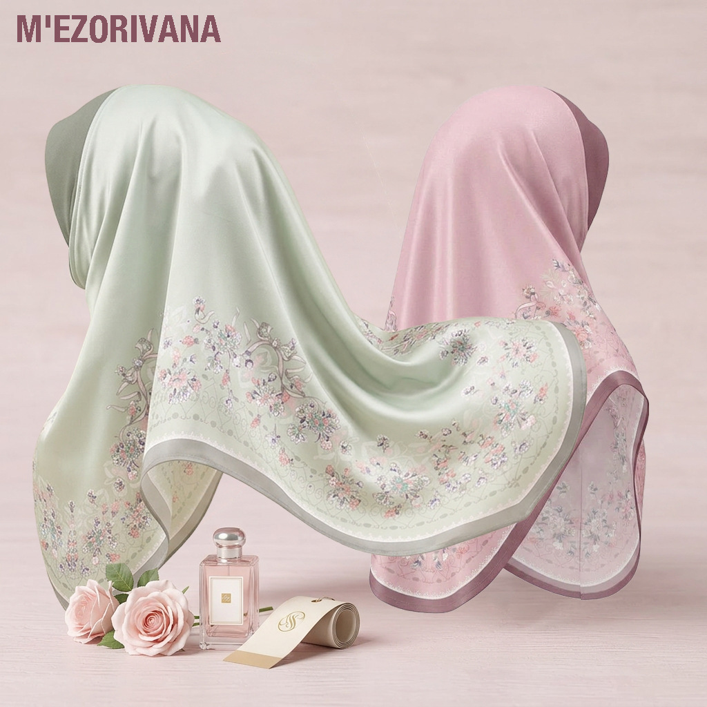 Printed Base Cap Headscarf, Convenient Soft Brimmed Headscarf for Lazy People, Popular Floral Headscarf in Southeast Asia A11