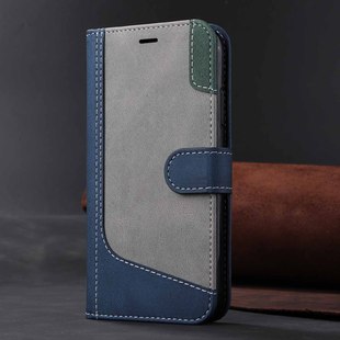 For 13pro three color stitching leather case Apple 14 car line phone case iPhone16 flip cover xsmax magnetic buckle 12