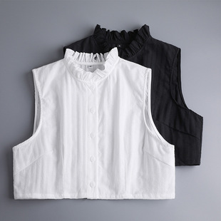 Fake Collar Children's Cotton All-match Ruffled Collar Autumn and Winter Matching Sweater Shirt Decorative Collar Vest Fake Collar