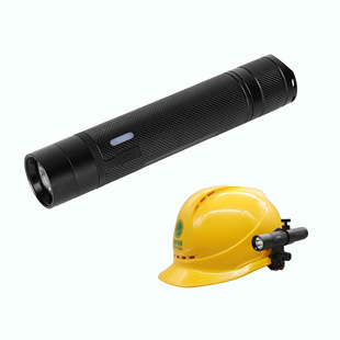 Miniature explosion-proof flashlight patrol overhaul LED strong light charging with taillight power display fire head-mounted