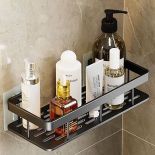 Suction-type toilet toilet washstand wall-mounted kitchen bathroom storage non-perforated toilet rack