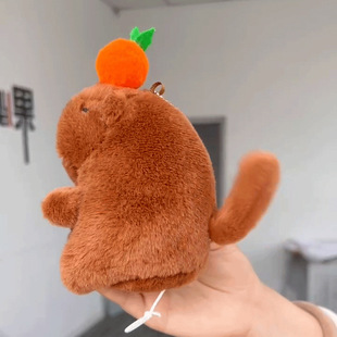 Kapibala Pendant Capybara Plush Toy Keychain Cloth Doll Small Kapi Bar Shake Tonic Play Doll