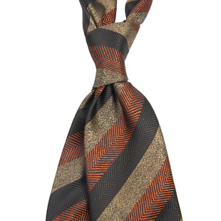 Brown Striped Hands Men's Casual Fashion Professional Suit Shop 8CM Tie British Style Wedding Business Vintage