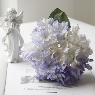 High-grade coke edge retro hydrangea artificial flower oil painting coral hydrangea home decoration wedding photography props