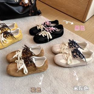 South Korea women's high ~ retro mandarin duck shoelace casual shoes 2024 new autumn sports training shoes women's forrest gump shoes