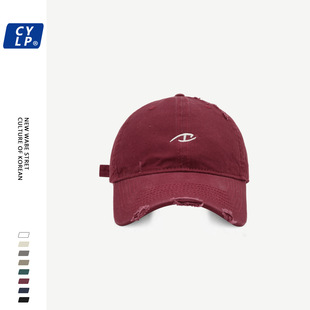 ins Street ripped hip hop fashion brand D letter embroidered baseball cap men and women couple Korean simple fashion peaked cap