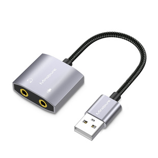 Lucun USB до 3,5 мм гарнитура звуковая карта 2-в-1 настольный компьютер ноутбук PS4 внешний звуковой адаптер
