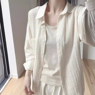 Summer Thin Sunscreen Shirt Women's Korean-style Explosions All-match Loose Lazy Style Casual Shirt Coat Long-sleeved Top