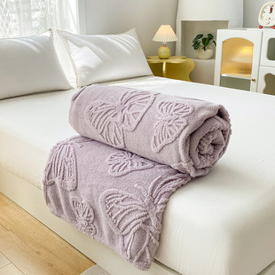 Cross-border foreign trade flannel blanket single-layer double-sided wool milk velvet office nap blanket shop celebration gift blanket