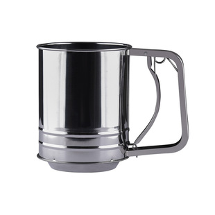 Customized Flour Sieve Stainless Steel Double-Layer Filter Screen Push-Type Baking Flour Sieve Handheld Flour Filter Screen