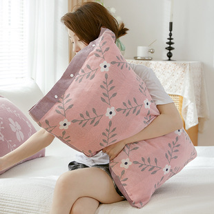 High-grade pure cotton pillowcase one-piece all-inclusive buckle single adult student couple pillowcase