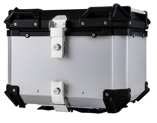 Теперь 55L/65L/80L/100L алюминиевый сплав мотоциклетный хвостовой ящик высококачественный прочный съемный плоский/тисненый серебристый