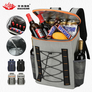 Warnerheim new fashion large capacity insulation bag outdoor picnic bag Oxford cloth camping water-repellent backpack