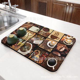 Amazon with the same drain pad coffee machine anti-vibration anti-slip mat diatom mud kitchen drying mat can be labeled on behalf of the hair