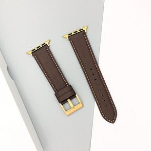 Suitable for Apple strap s9 leather iwatch se strap applewatch8 genuine leather cowhide watch strap s9