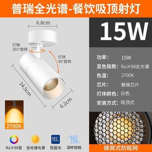 LED track lights 20W commercial lighting wholesale open-fitting hotel track spotlights COB spotlight clothing store spotlight