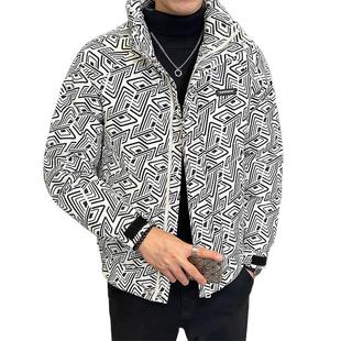 2024 winter new owner wind Korean version of loose ruffian handsome flower color collar down jacket coat YR8089-P180