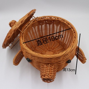Rattan-like hand-woven storage basket animal-shaped decoration dessert fruit candy gift desktop small storage basket
