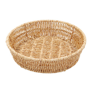 Huang figure craft wholesale imitation rattan hand-woven fruit snacks Snacks living room desktop storage basket fruit basket rattan basket