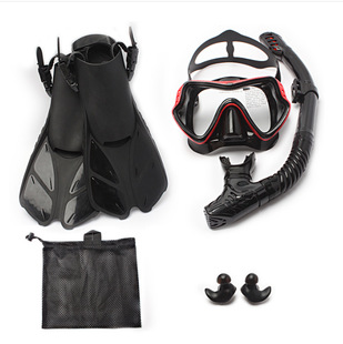 Outdoor sports diving mask breathing tube adjustable flippers frog shoes three-piece snorkeling three-Treasure set diving mirror