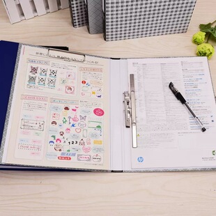 Large-Capacity Office Supplies Checkered A4 Note Holder Paper Folder Custom Loose-Leaf Single and Double Powerful Speech Universal