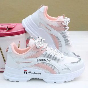2025 Summer New Lace-up Casual sneaker Breathable Mesh White Shoes Soft Sole Non-slip Running Shoes Student Shoes