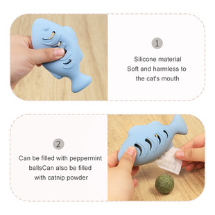 Трансграничная игрушка для кошек силиконовая рыба Cub Self-Hi Cat Stick рыба укус счастливый котенок поставки закуски Мятные игрушки