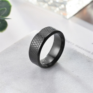 Cross-border European and American style stainless steel ring men's and women's niche design new fashion high-grade rotating titanium steel ring
