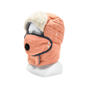 Lei Feng Cap Ear Protection Three-piece Set Winter fleece-lined Thickened Warm Neck Hat Gloves suit Cap Thickened Fluffy Cap