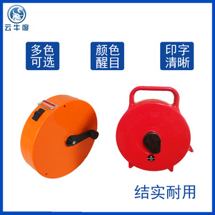 Thickened canvas safety power construction telescopic disc warning belt red and white reflective portable warning line isolation belt rope