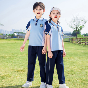 Kindergarten Clothing Summer New Primary School Uniform Short-sleeved Trousers suit Sports Pure Cotton Class Clothing for Boys and Girls