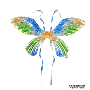 Stall hot sale large small size gradient color wings aluminum film balloon wholesale children adult wings decorative balloon