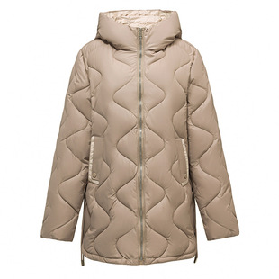 Mid-length Rhombus Collarless Light Down Cotton-padded Jacket Women's Winter Design Sense Niche Chanel Style Short Cotton-padded Jacket