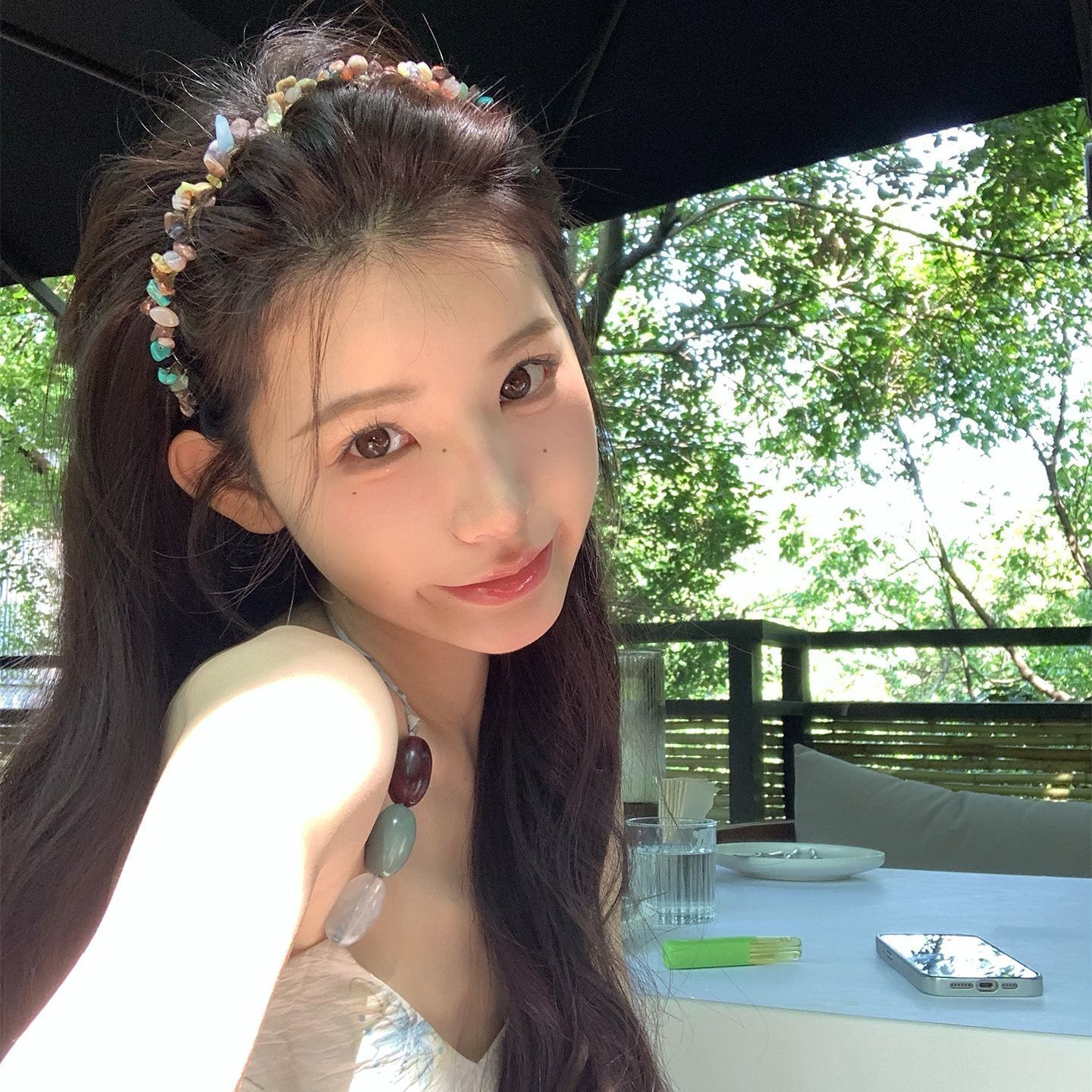 Colorful Dopamine Crystal Toothed Non-Slip Headband 2025 New Style High Cranial Pressure Hairband Outer Wear Hairpin Head Accessory